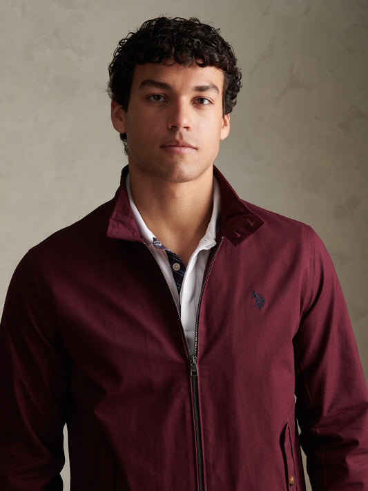 Mens Cotton Twill Harrington Jacket Fig