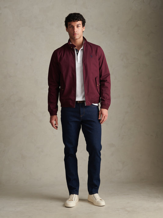 Mens Cotton Twill Harrington Jacket Fig
