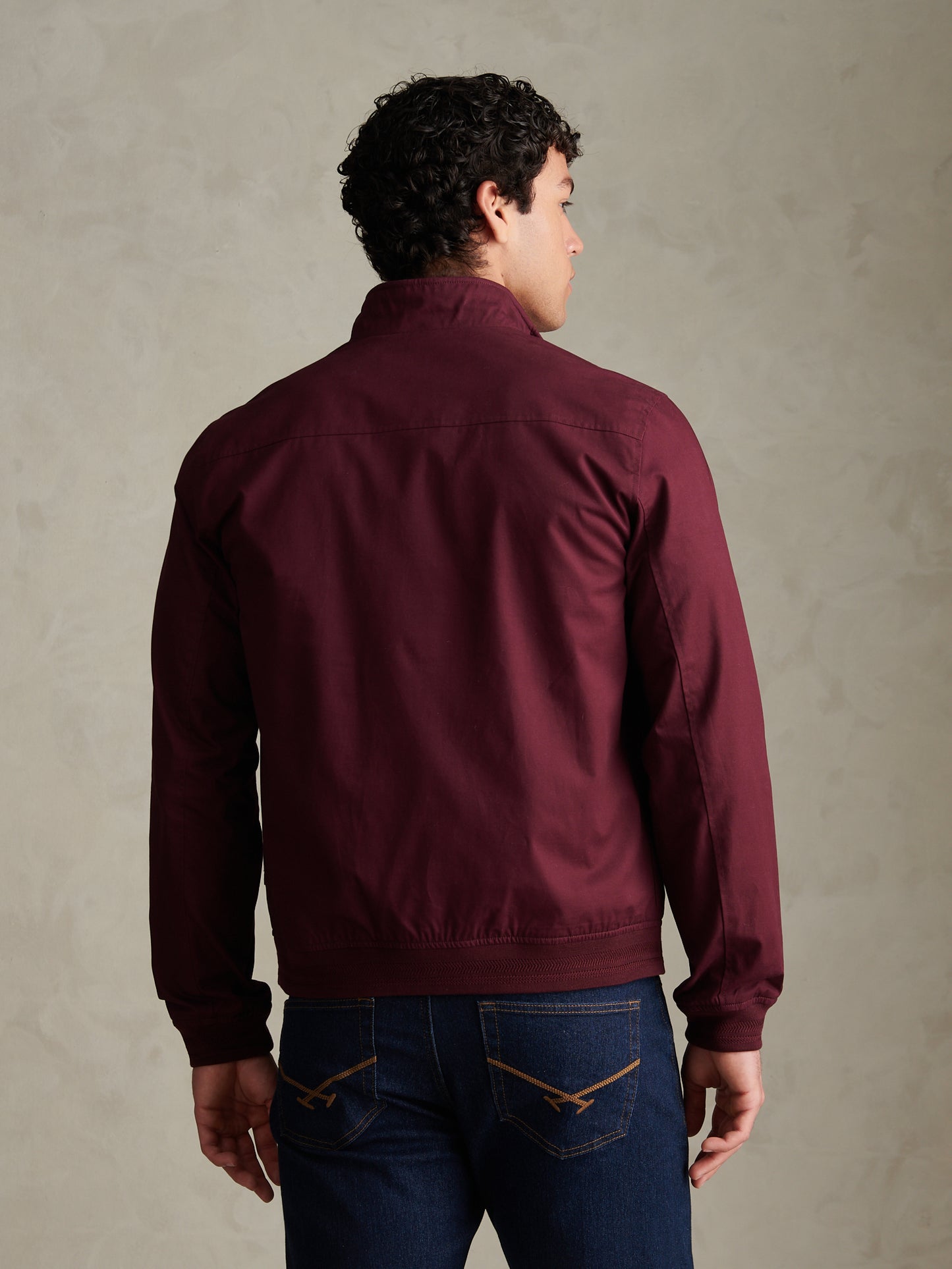 Mens Cotton Twill Harrington Jacket Fig