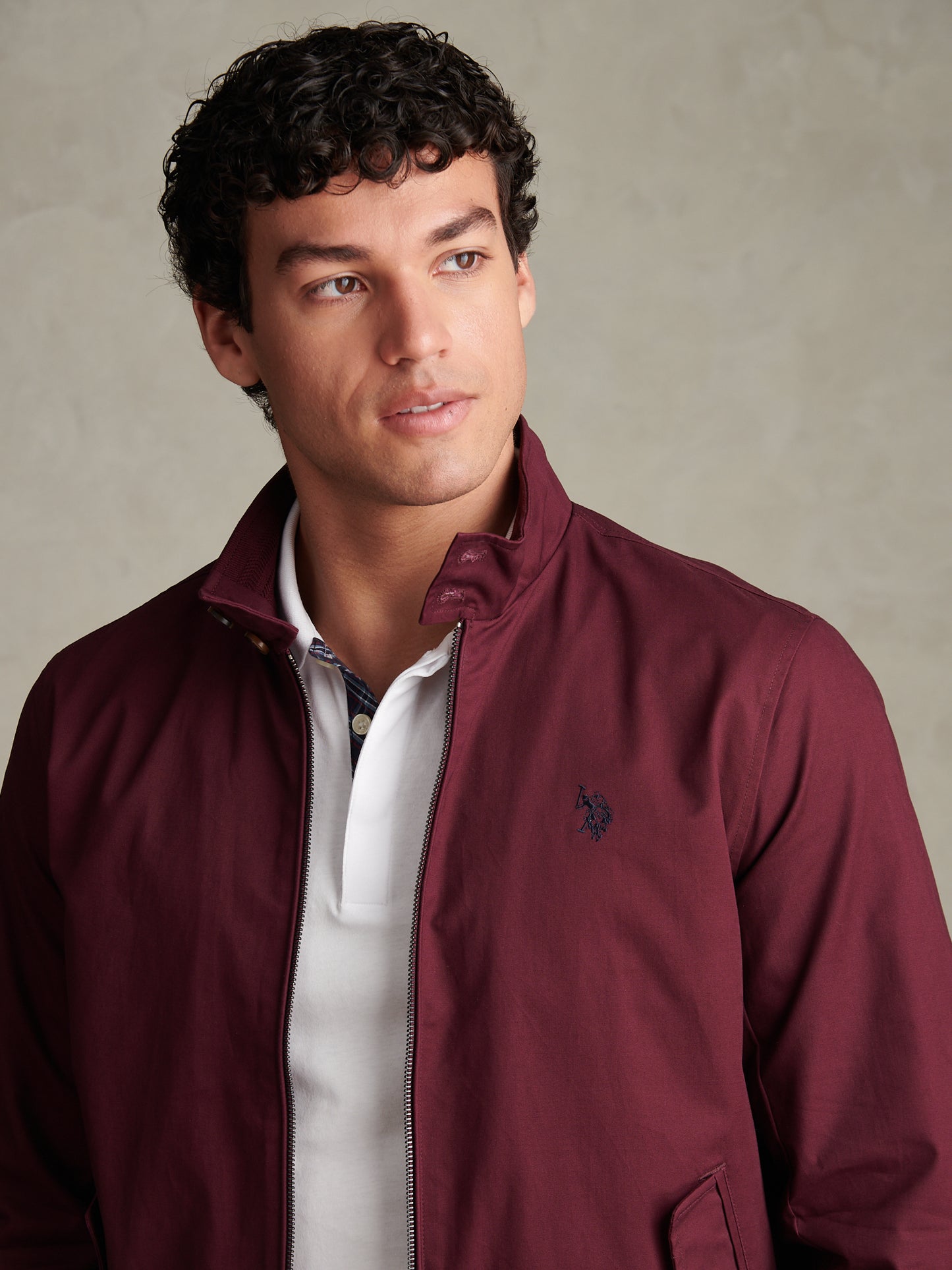 Mens Cotton Twill Harrington Jacket Fig