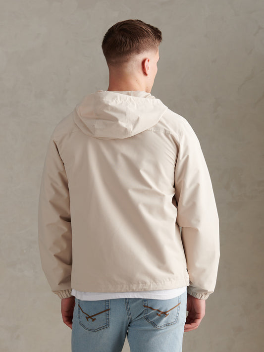 Mens Hooded Windbreaker Beige