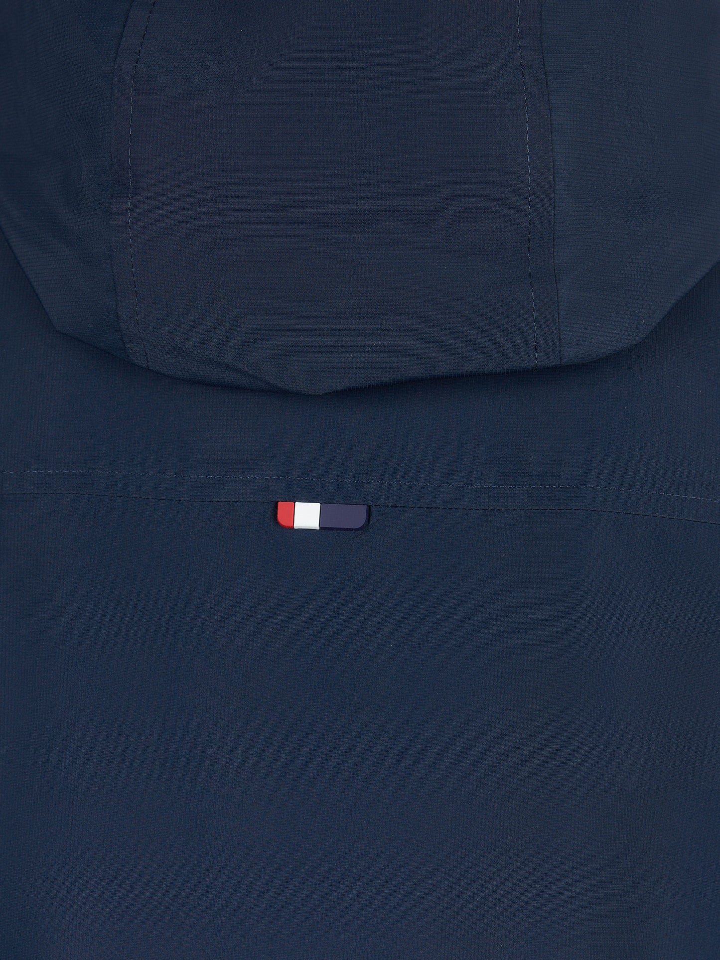 Mens Hooded Windbreaker Dark Sapphire Navy / Haute Red DHM
