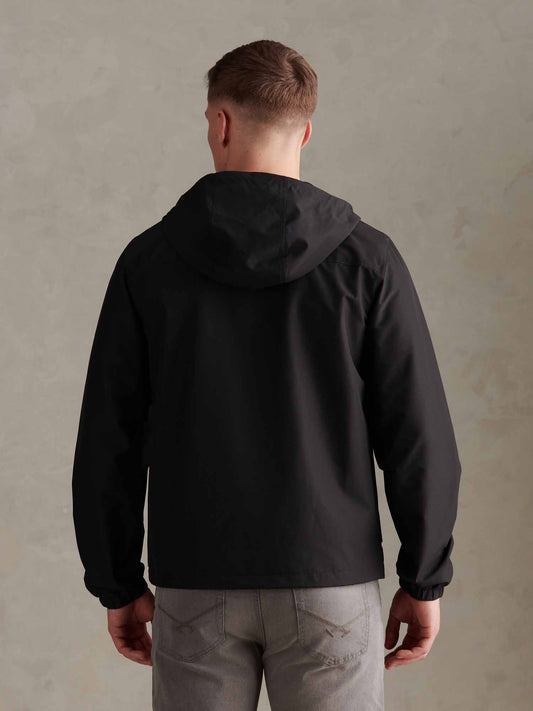 Mens Hooded Windbreaker Black Bright White DHM