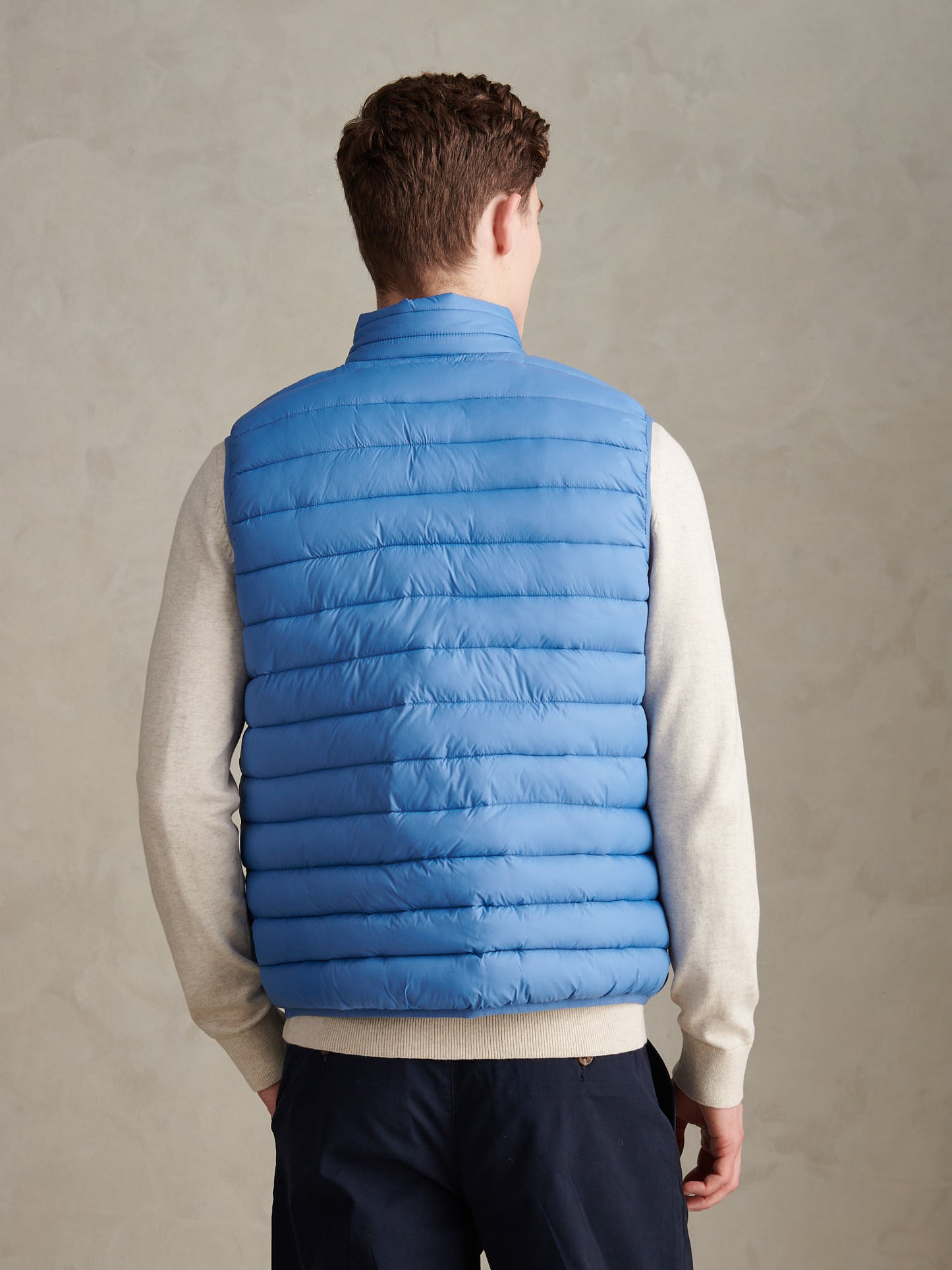 Mens Bound Quilted Gilet Riviera