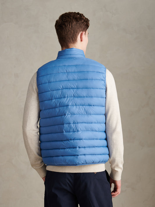 Mens Bound Quilted Gilet Riviera
