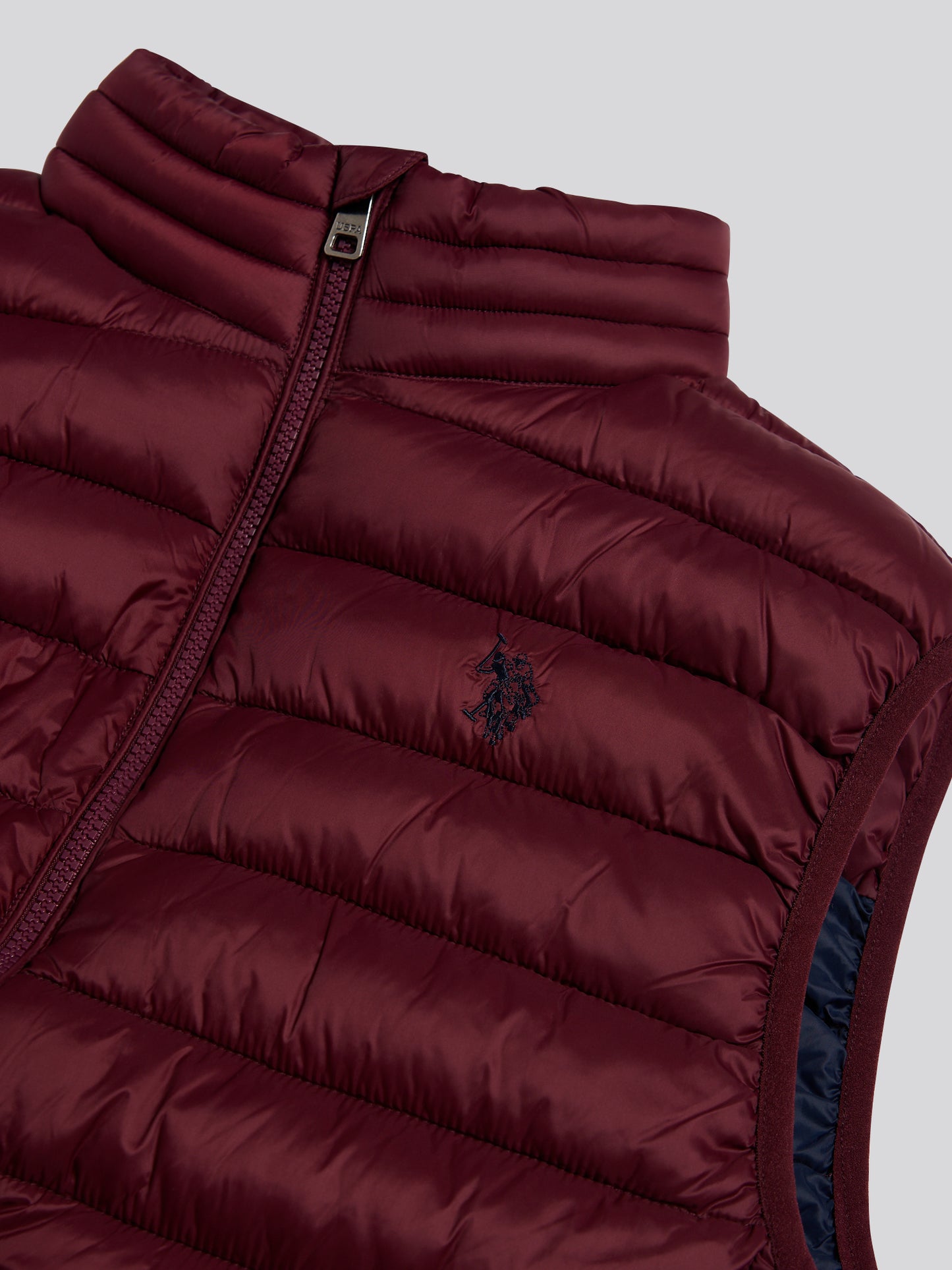 Mens Bound Quilted Gilet Fig