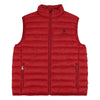 Mens Bound Quilted Gilet in Haute Red