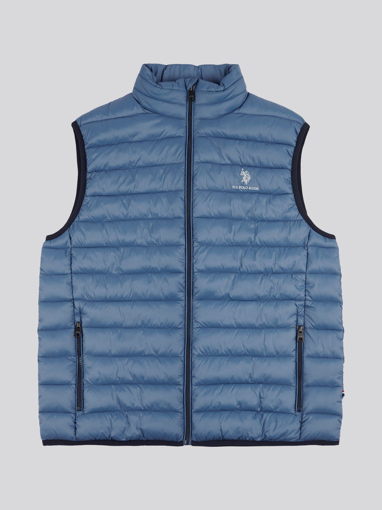 Mens Bound Quilted Gilet Blue Horizon