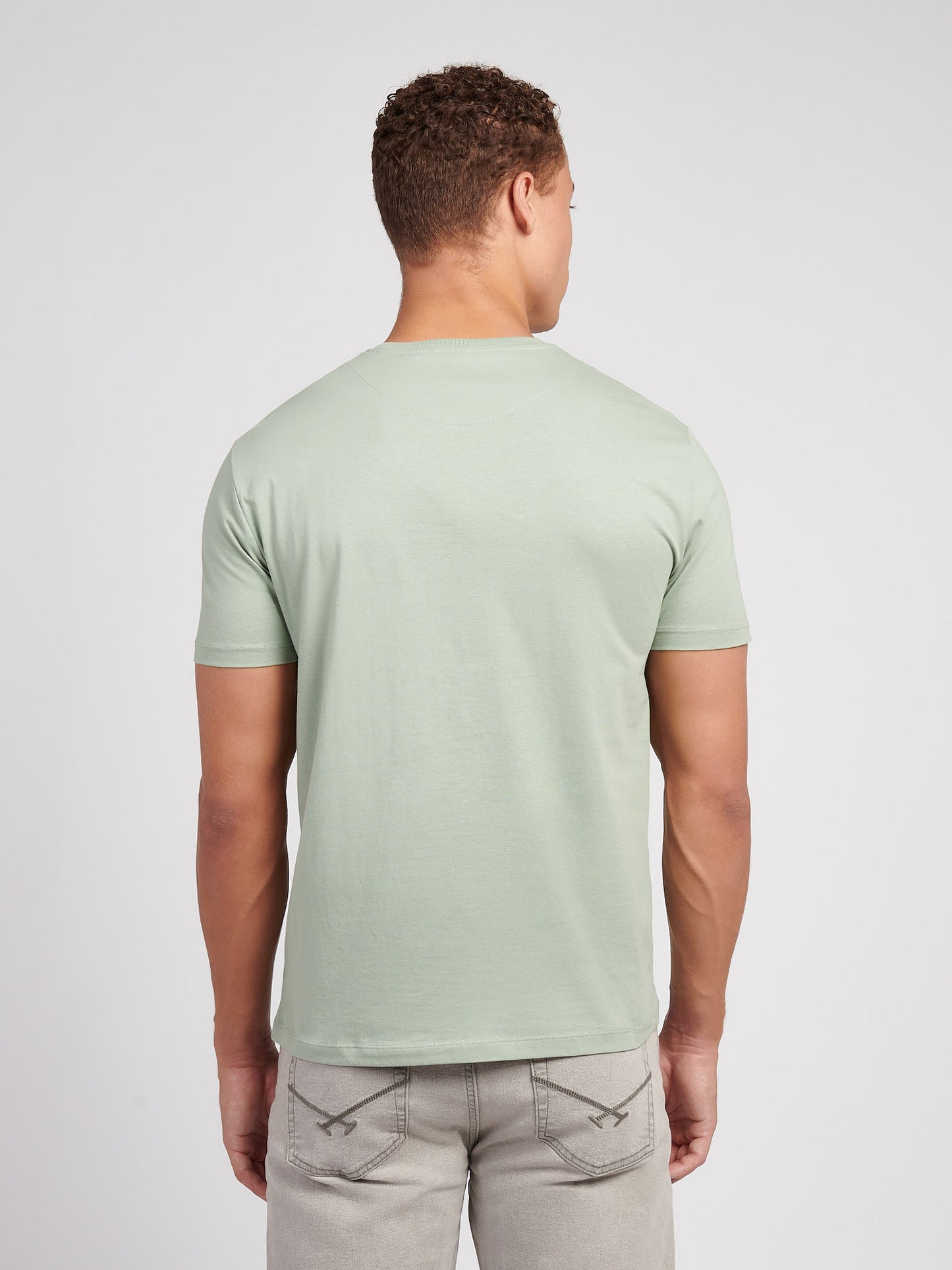Mens Signature Arch Print T-Shirt in Iceberg Green