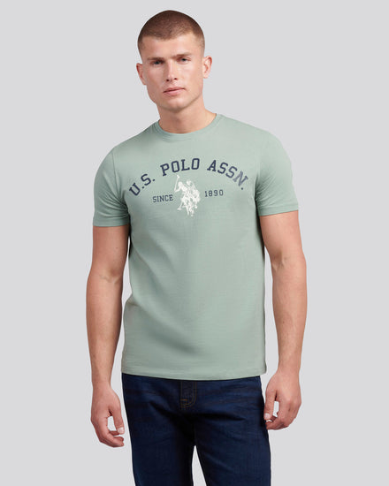 Mens Signature Arch Print T-Shirt Chinois Green
