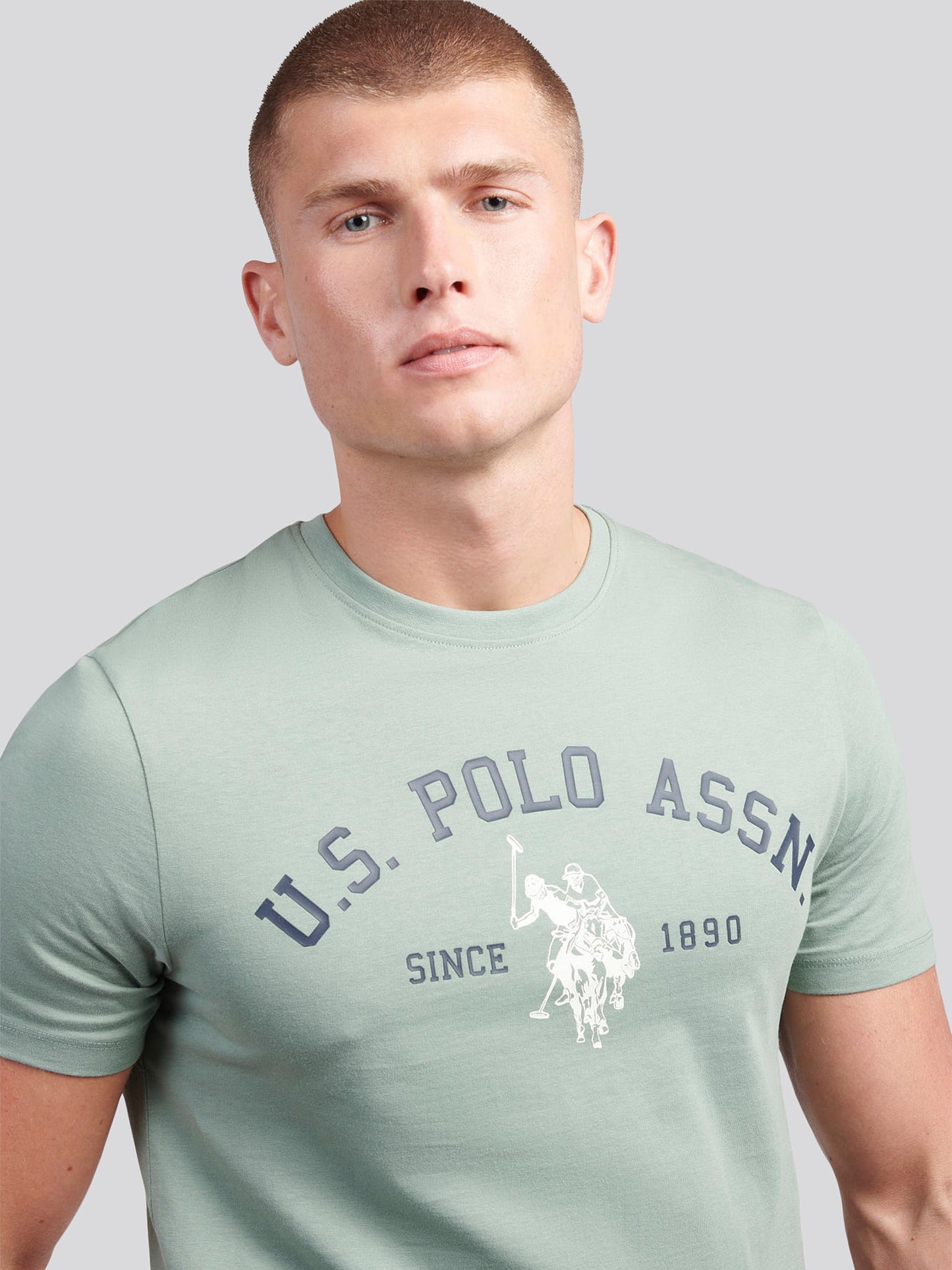 Mens Signature Arch Print T-Shirt Chinois Green