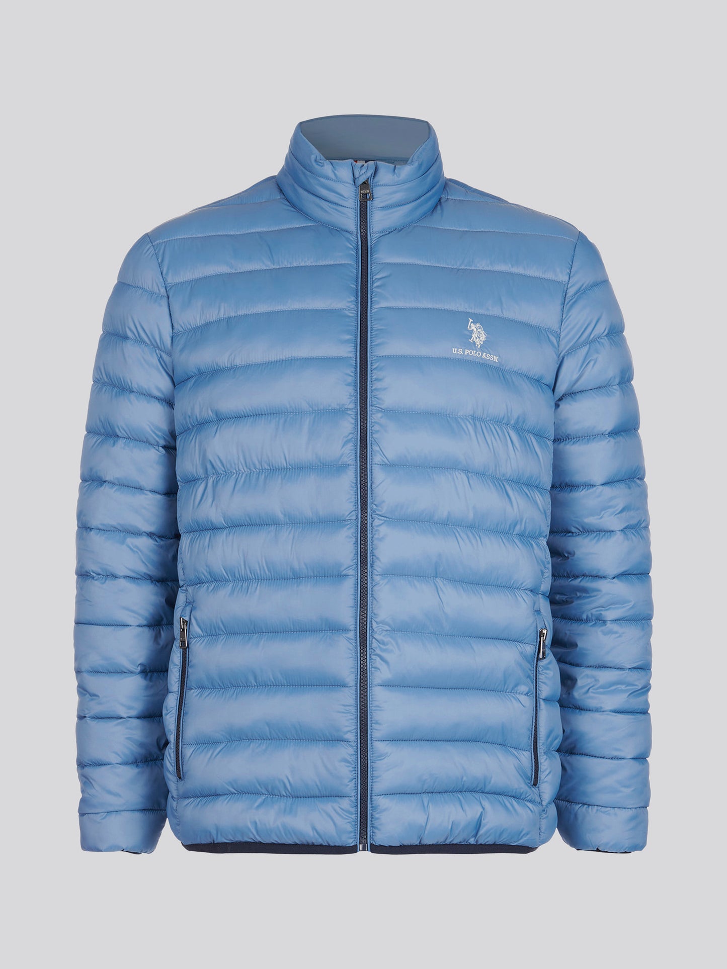 Mens Lightweight Bound Quilted Jacket in Blue Horizon