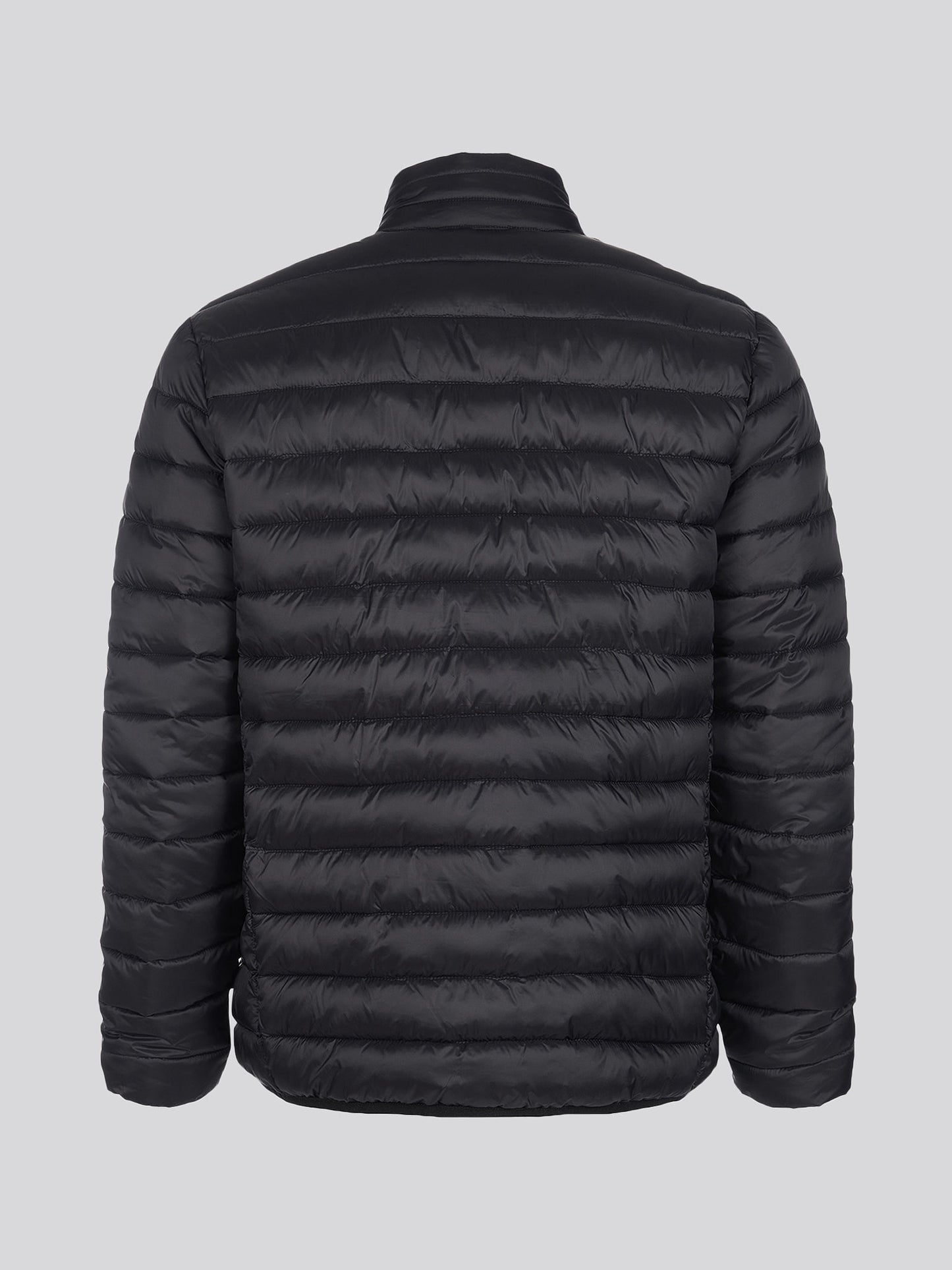 Mens Lightweight Bound Quilted Jacket in Black Bright White DHM