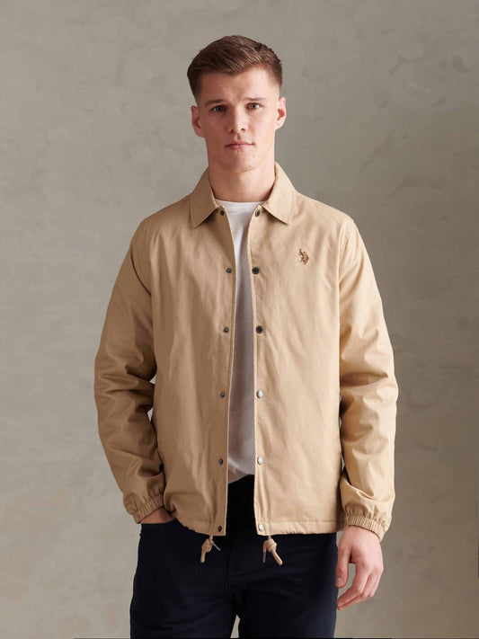 Mens Modern Cotton Coach Jacket Cornstalk