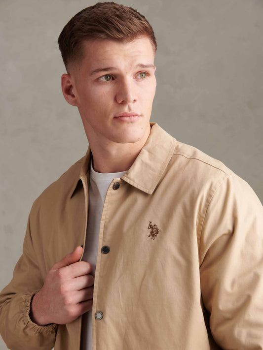 Mens Modern Cotton Coach Jacket Cornstalk