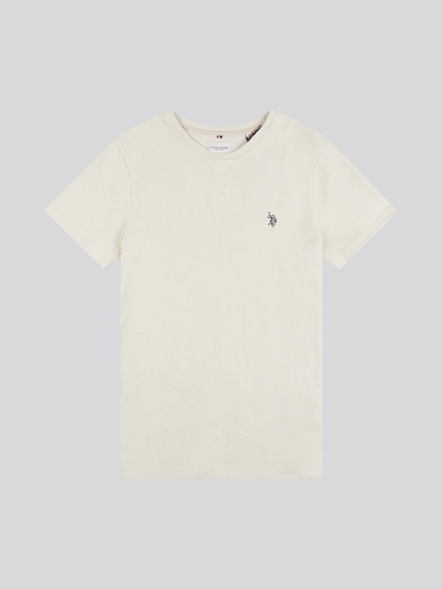 Mens Textured Terry T-Shirt in French Oak