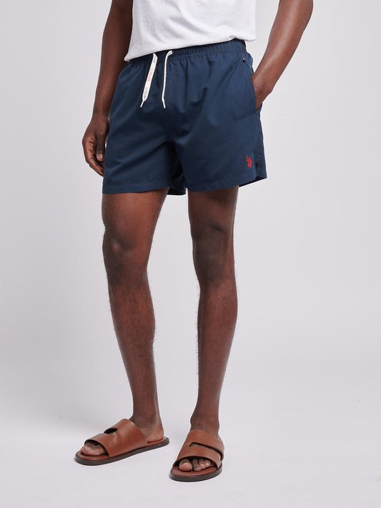 Mens Core Swim Short Dark Sapphire Navy / Haute Red DHM