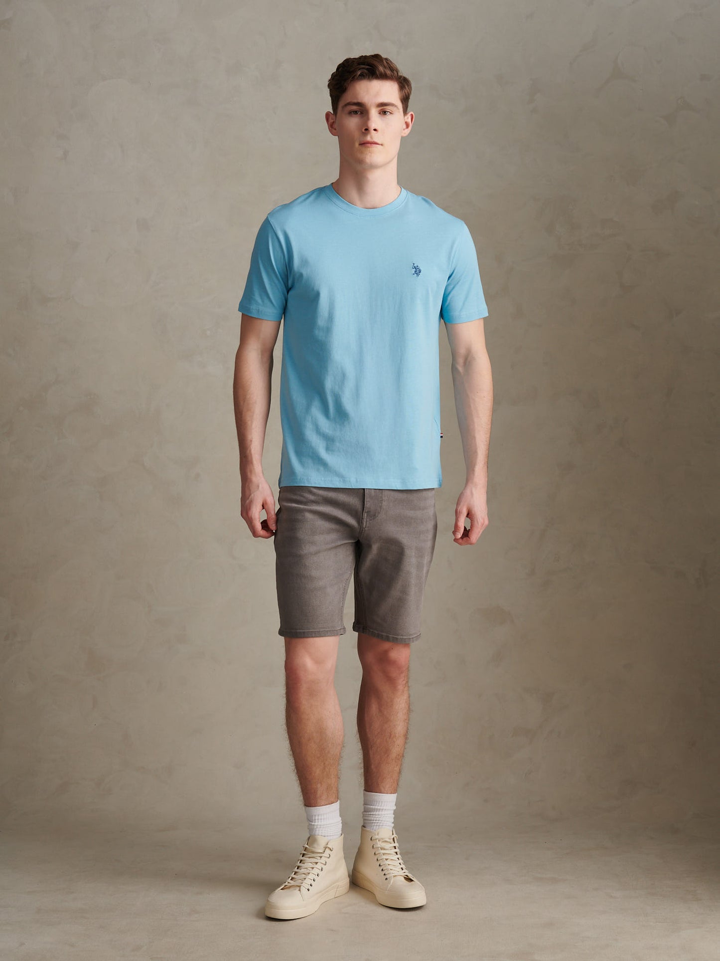 Mens Double Horsemen T-Shirt Air Blue