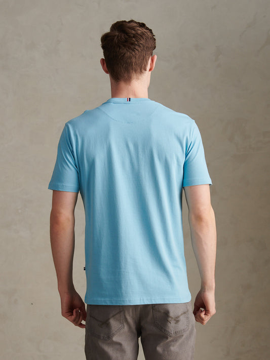 Mens Double Horsemen T-Shirt Air Blue