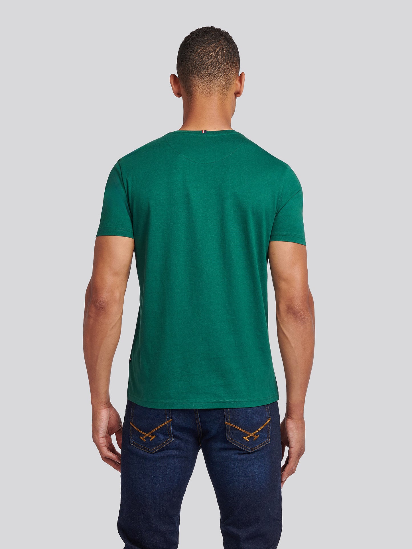 Mens Double Horsemen T-Shirt Rain Forest