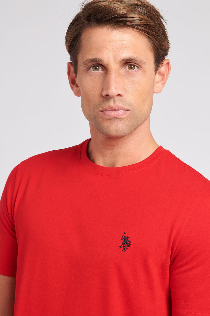 Mens Double Horsemen T-Shirt in Haute Red