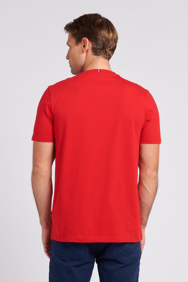 Mens Double Horsemen T-Shirt in Haute Red