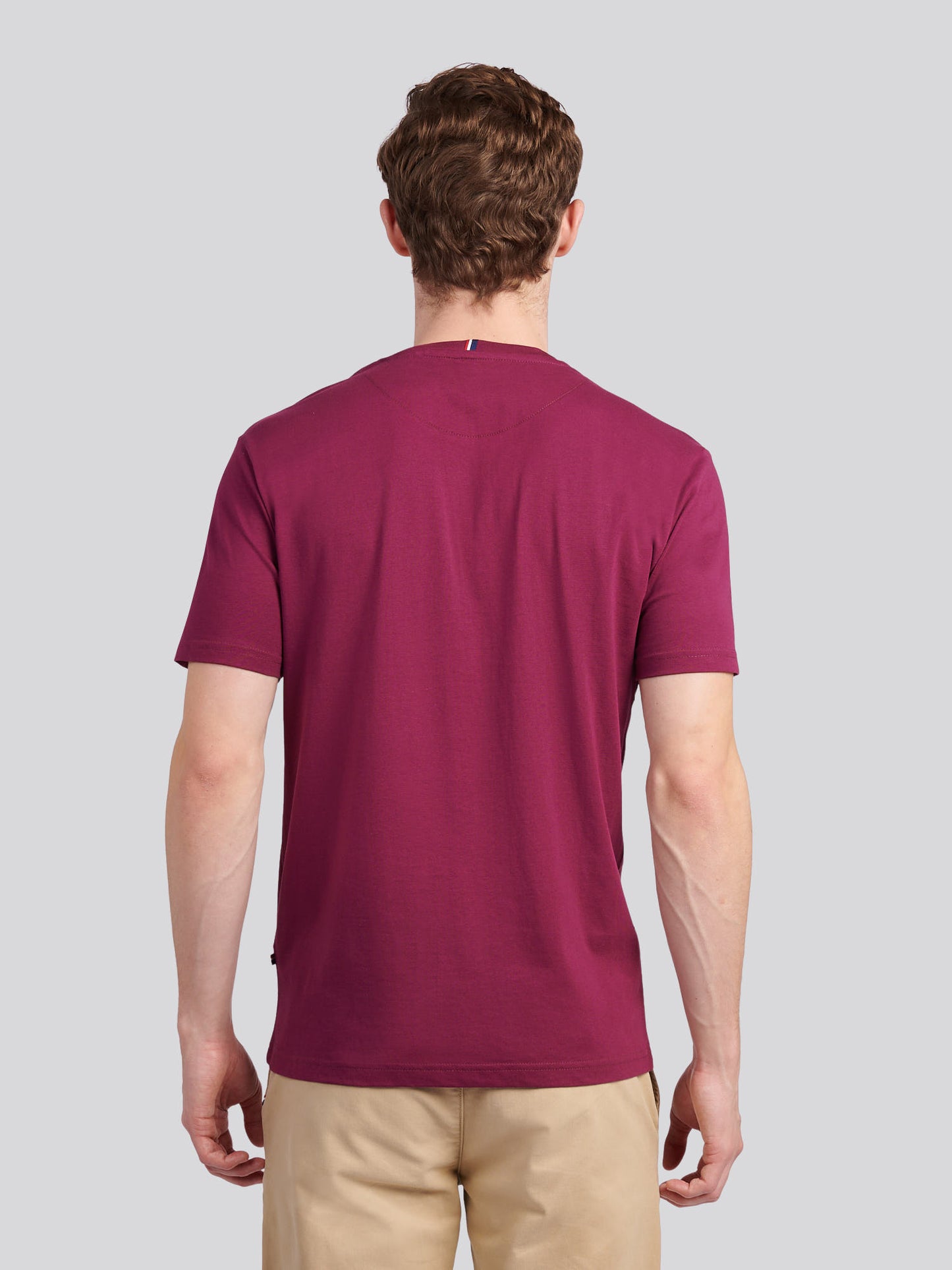 Mens Double Horsemen T-Shirt in Grape Wine