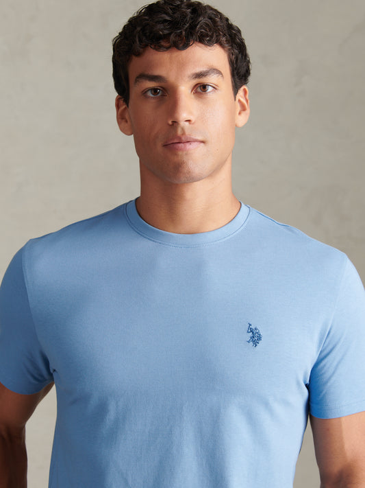 Mens Double Horsemen T-Shirt Ashleigh Blue