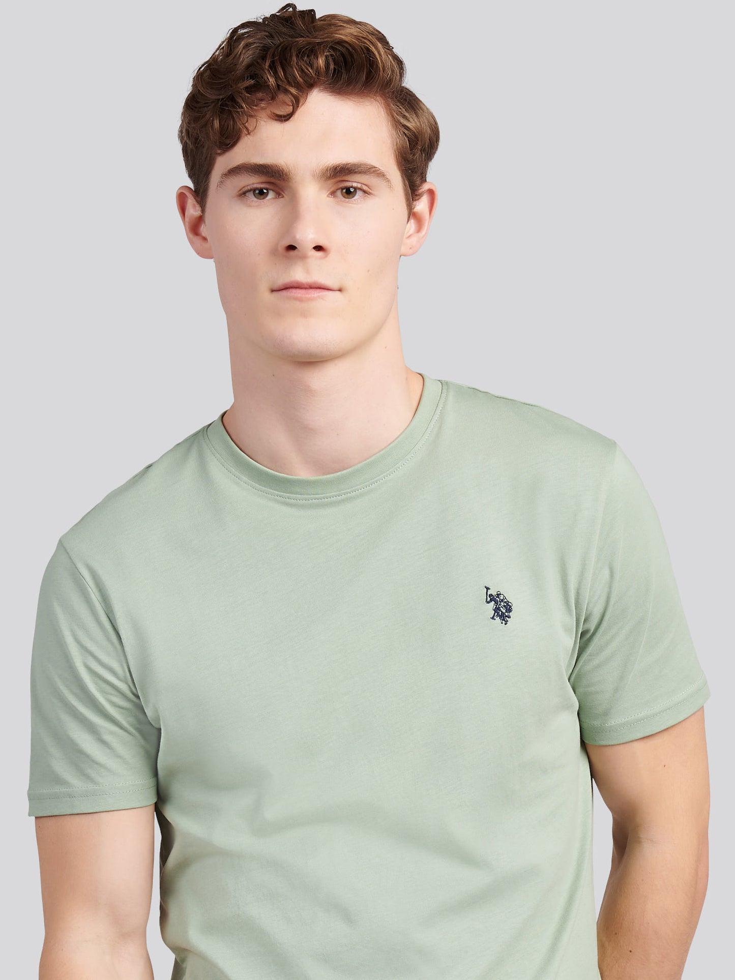 Mens Double Horsemen T-Shirt in Iceberg Green