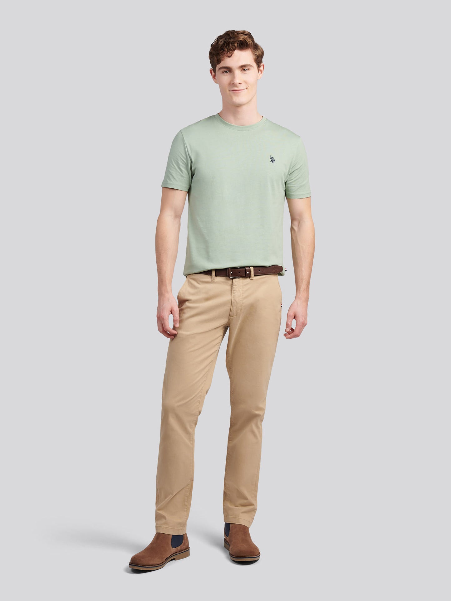 Mens Double Horsemen T-Shirt in Iceberg Green