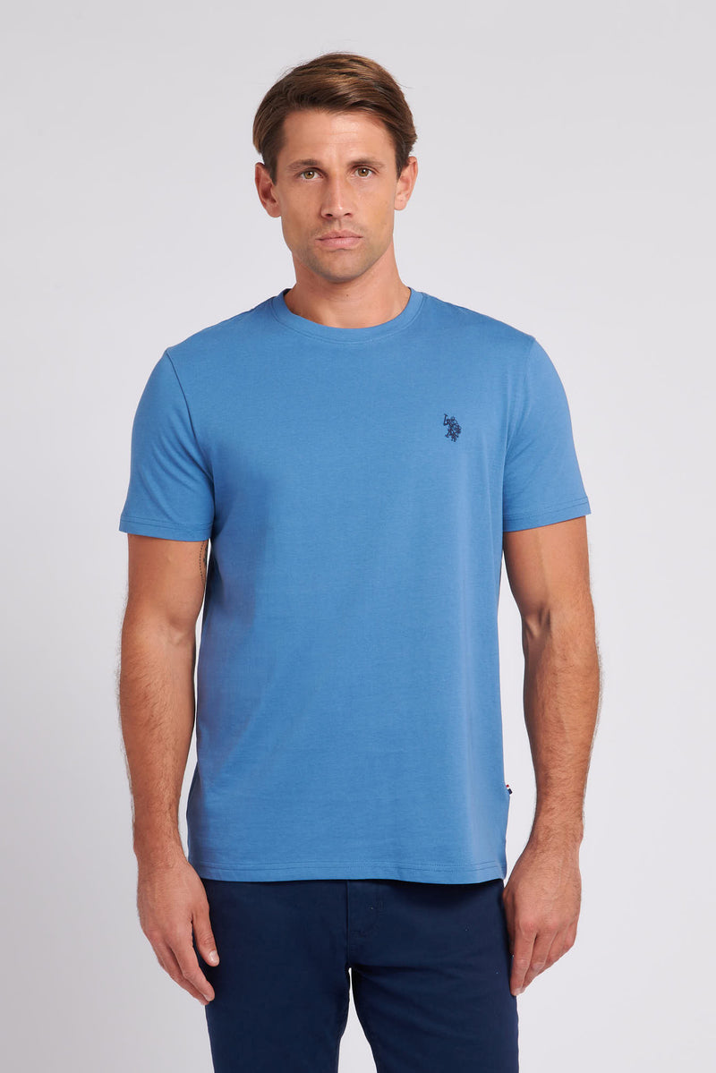 Mens Double Horsemen T-Shirt in Blue Horizon