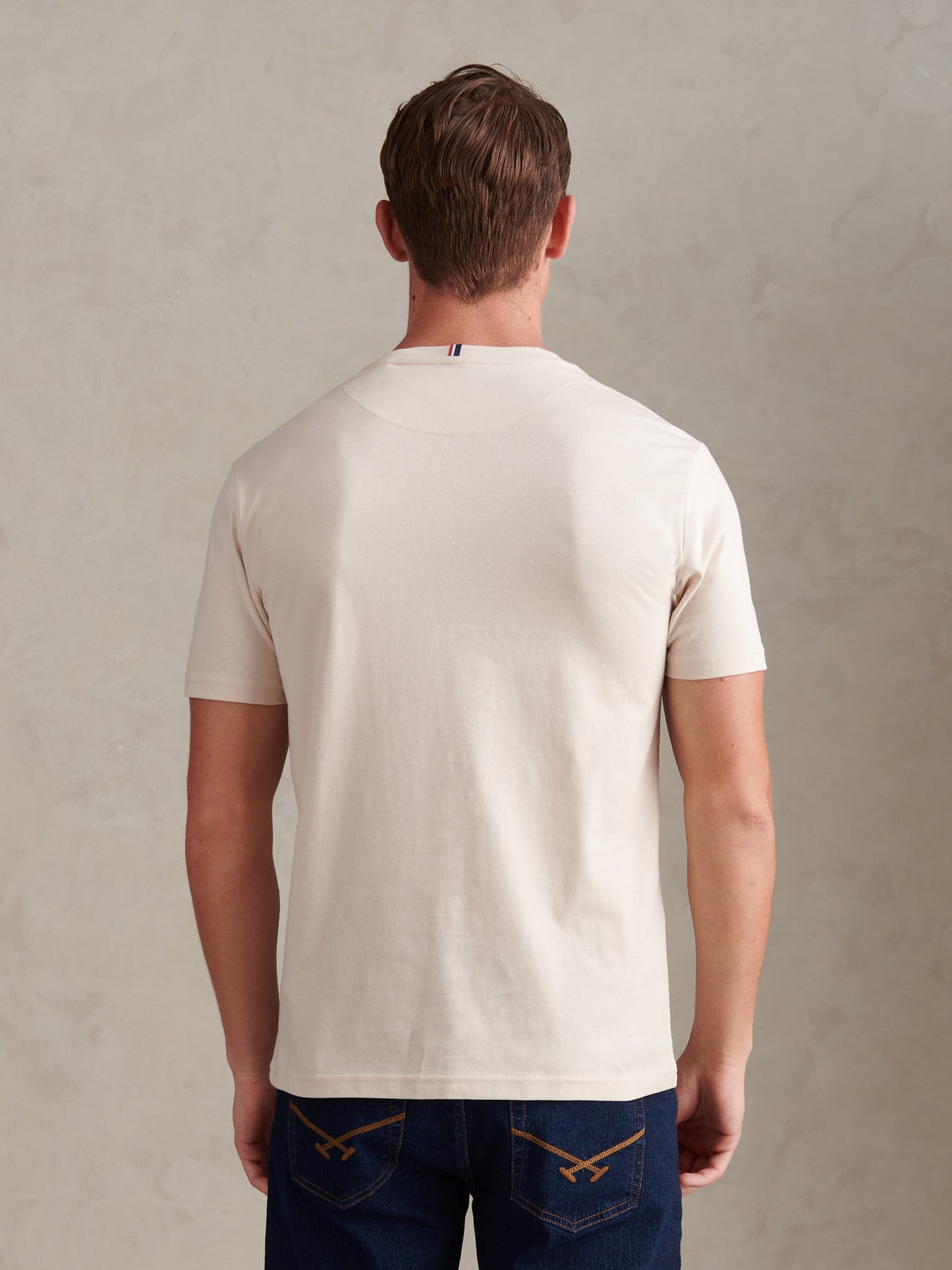 Mens Double Horsemen T-Shirt Beige