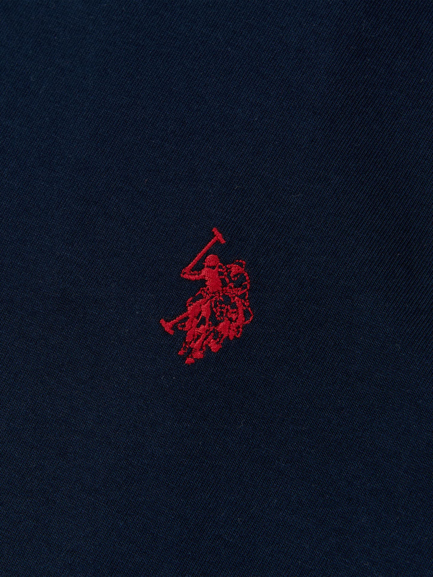 Mens Double Horsemen T-Shirt in Dark Sapphire Navy / Haute Red DHM