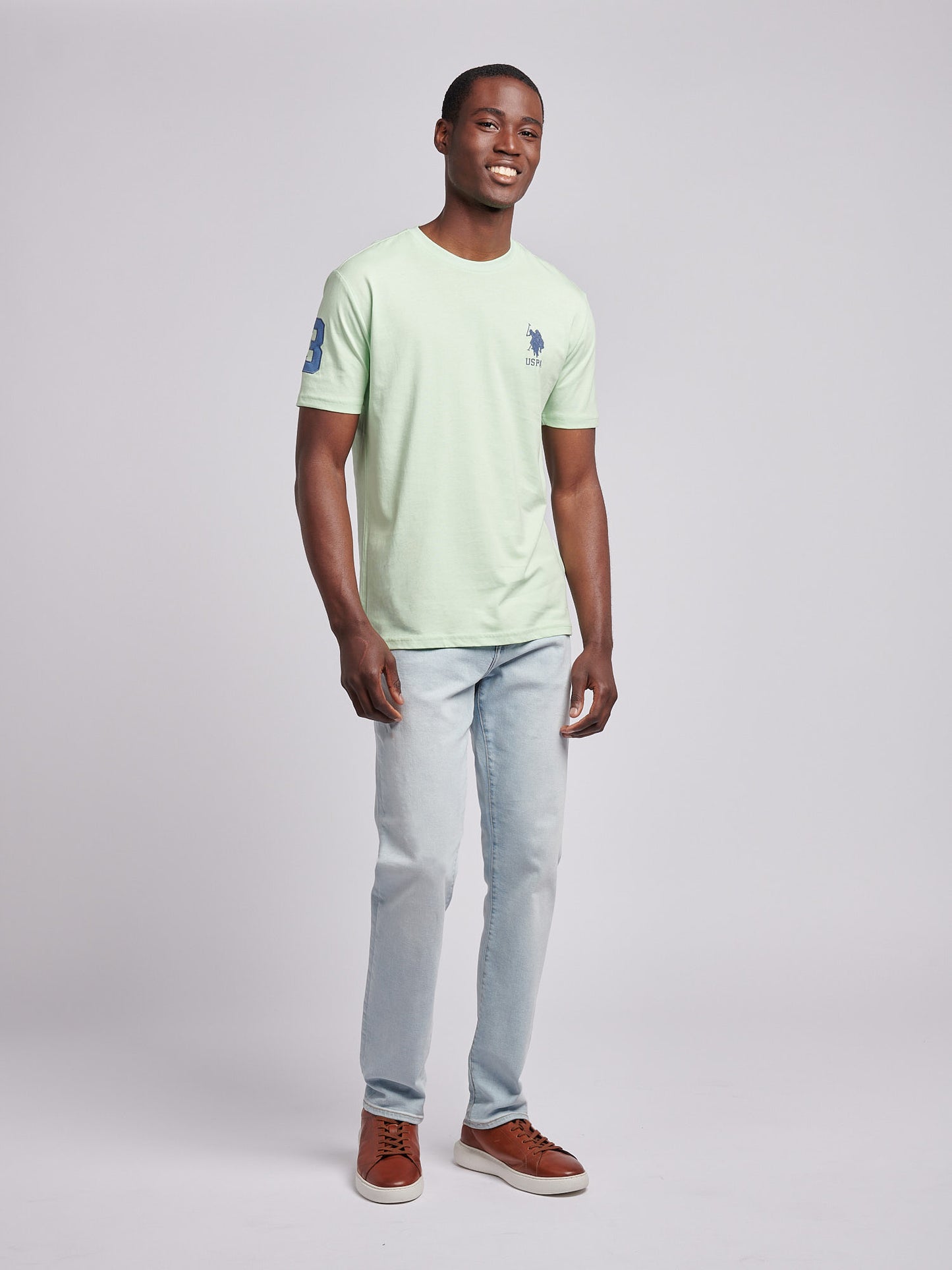Mens Player 3 T-Shirt in Pastel Green