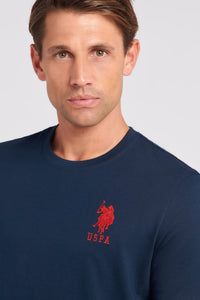 Mens Player 3 T-Shirt in Dark Sapphire Navy / Haute Red DHM