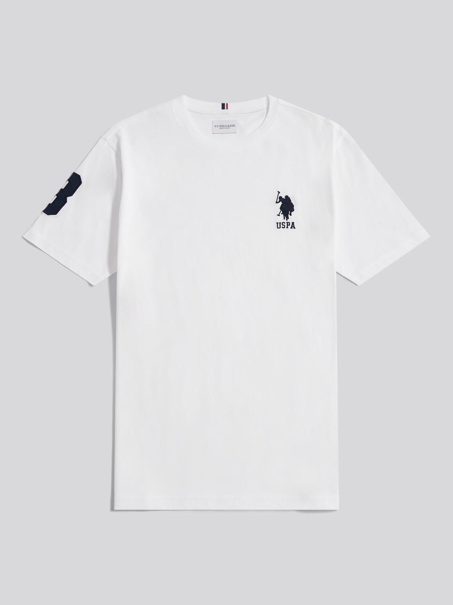Mens Player 3 T-Shirt in White / Dark Sapphire Navy DHM