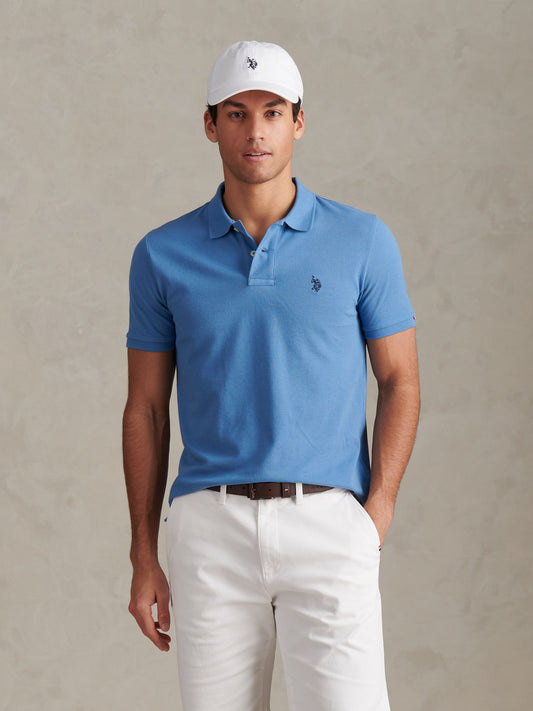 Mens Double Horsemen  Polo Shirt in Riviera