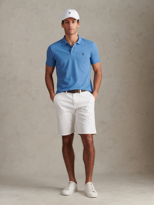 Mens Double Horsemen  Polo Shirt in Riviera