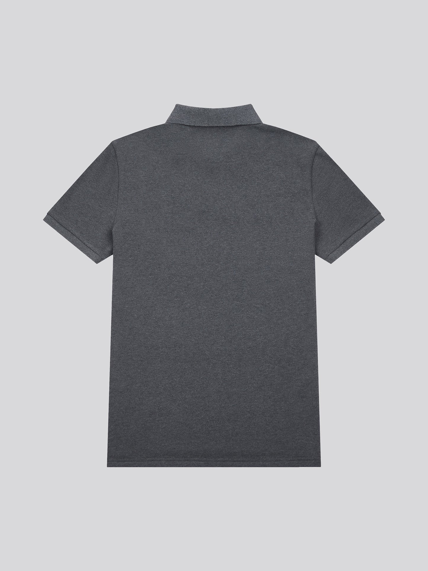 Mens Double Horsemen Polo Shirt Charcoal Marl