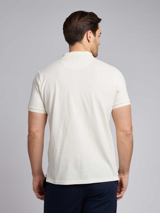 Mens Double Horsemen  Polo Shirt in Whisper White