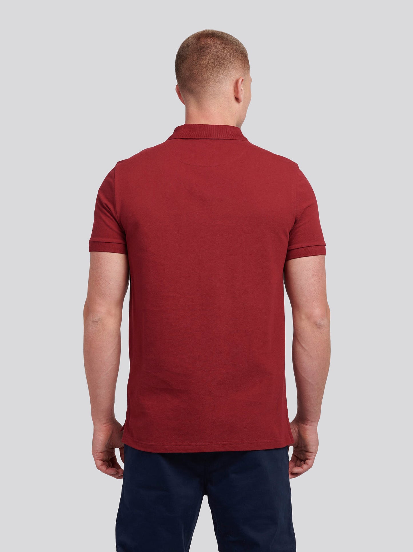 Mens Double Horsemen  Polo Shirt in Tibetan Red