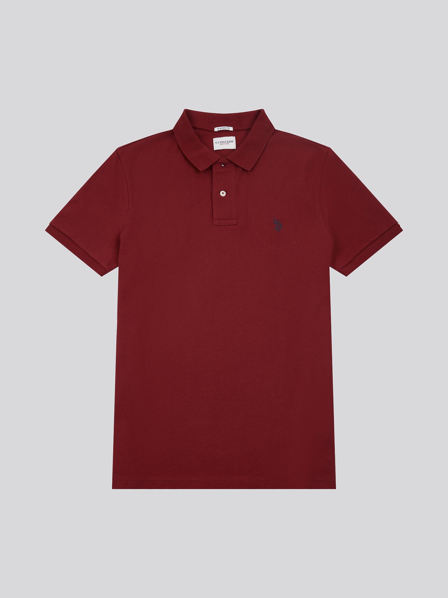Mens Double Horsemen  Polo Shirt in Tibetan Red