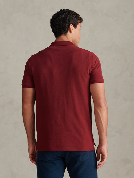 Mens Double Horsemen Polo Shirt Cabernet