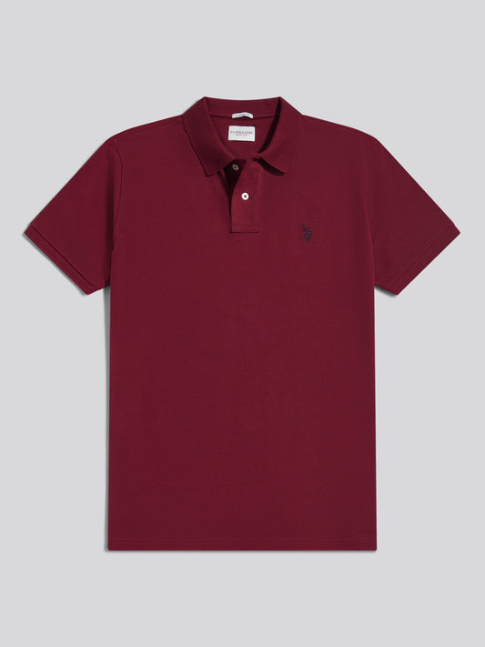 Mens Double Horsemen Polo Shirt Cabernet