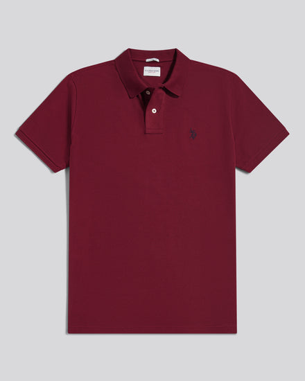 Mens Double Horsemen Polo Shirt Cabernet