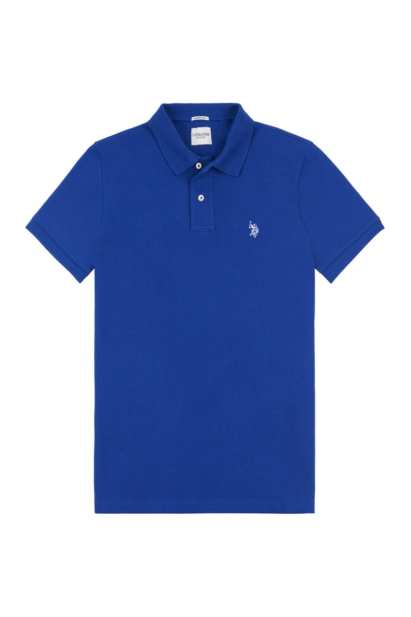 Mens Pique Polo Shirt in Sodalite Blue