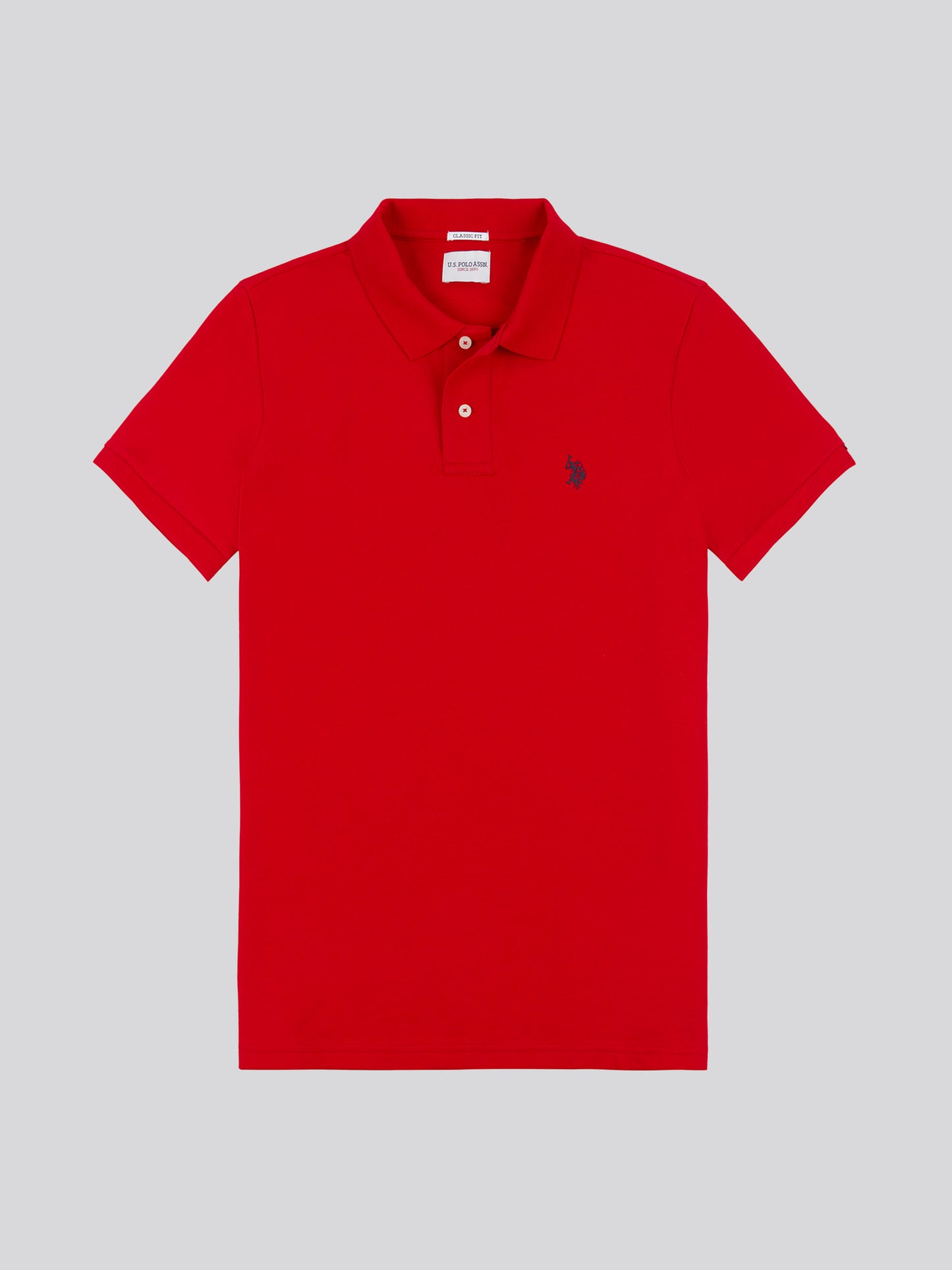Mens Double Horsemen  Polo Shirt in Haute Red