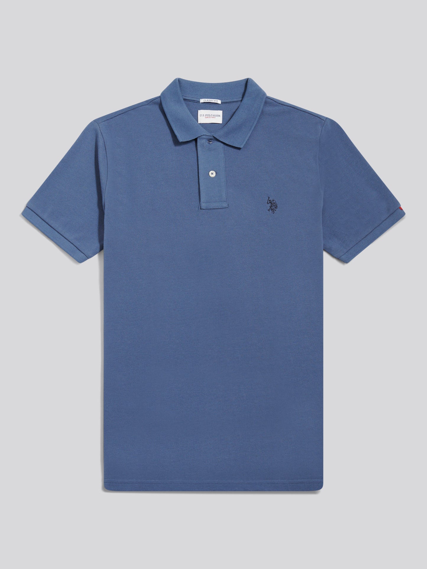 Mens Double Horsemen  Polo Shirt in Vintage Indigo