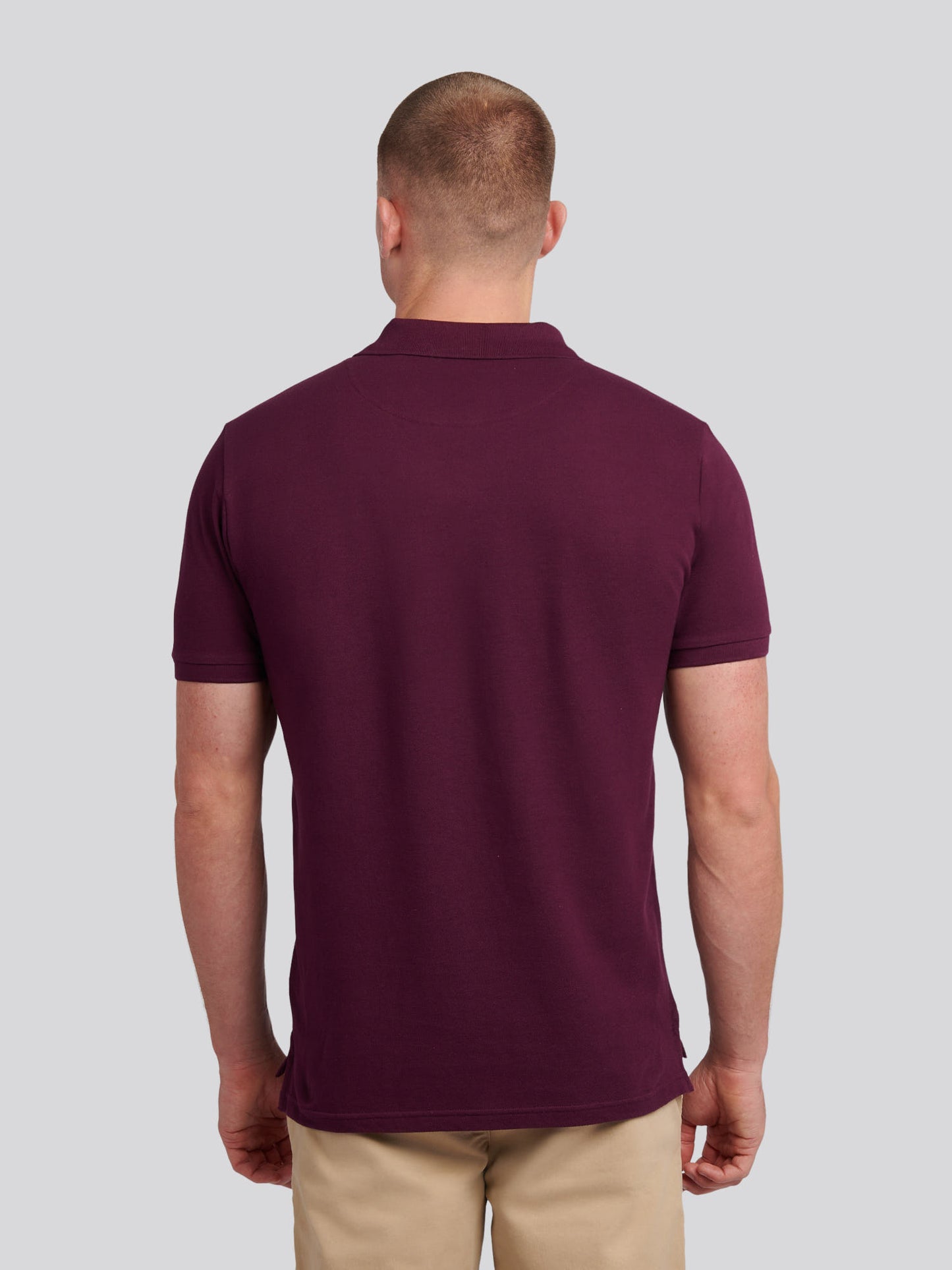 Mens Double Horsemen  Polo Shirt in Grape Wine