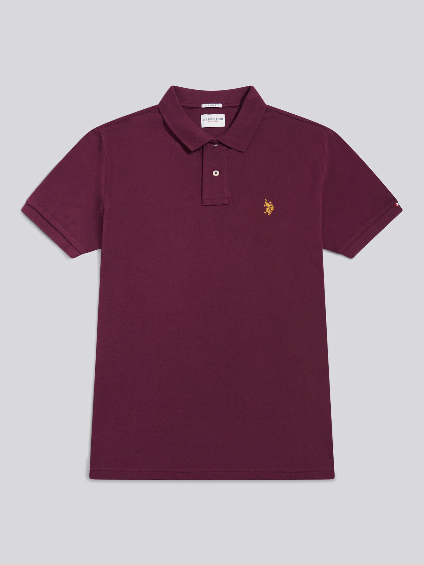 Mens Double Horsemen  Polo Shirt in Grape Wine